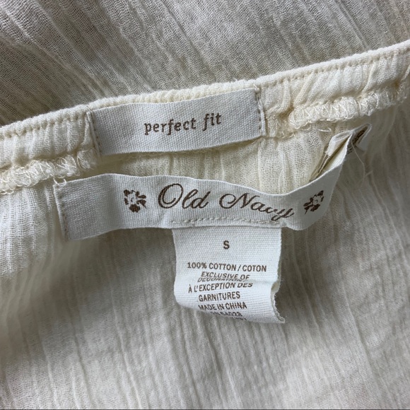 ❌SOLD❌ Old Navy Cream Gauzy Boho Tank Top Cami - Picture 7 of 8